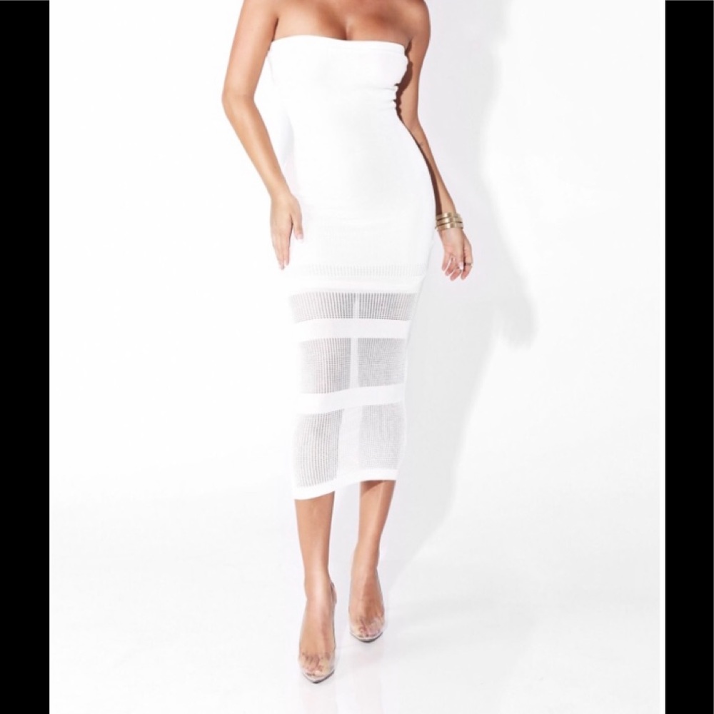 NWT JLUXLABEL White So Clean Tube Dress